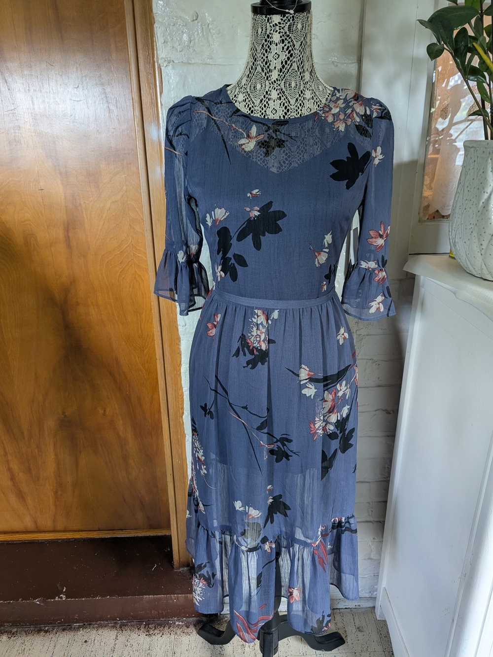 Avec Les Filles Midi Floral Dress